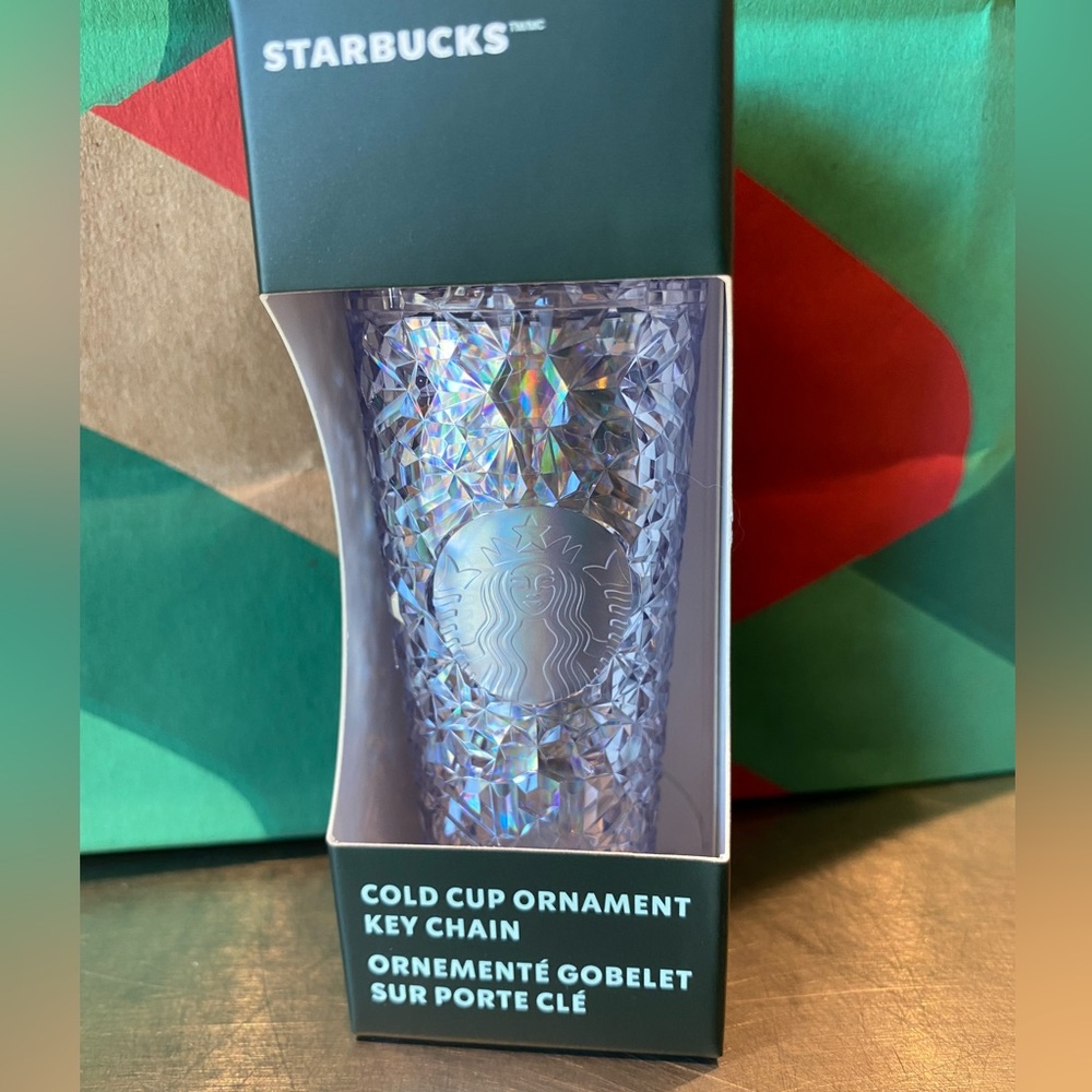 Starbucks silver gem cold cup ornament New Release! 11/2024
